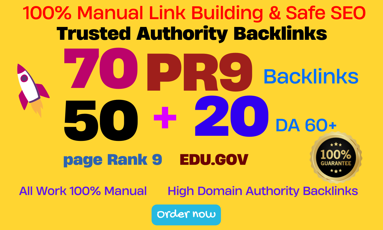 I will manually create 70 high domain authority profile backlinks for your website