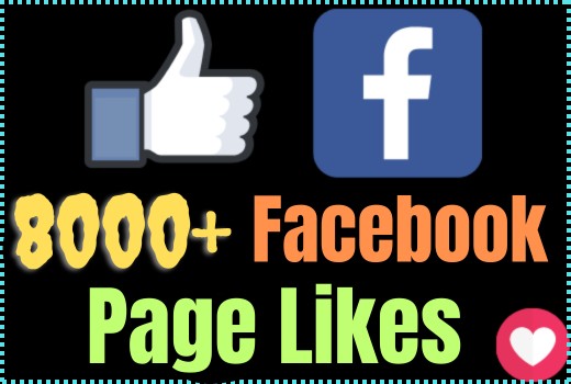 Will get 8000+ Facebook page Likes and Followers