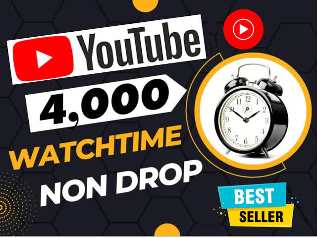 Get organic 4000 hours watchtime for youtube channel monetization 100% guaranteed