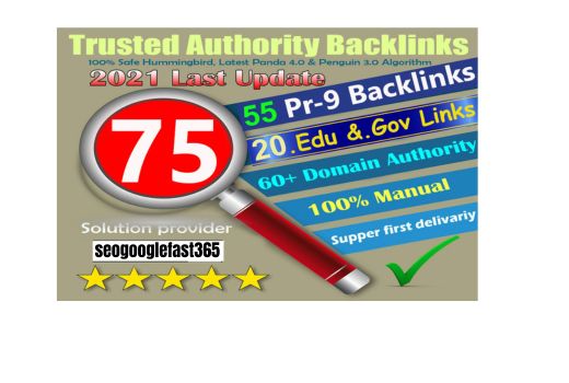 75+ High Quality Powerful SEO Backlinks 55PR-9, 20 EDU DA- 80-100 Better For SERP Result