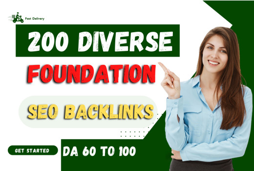 do 200 diverse foundation SEO backlinks