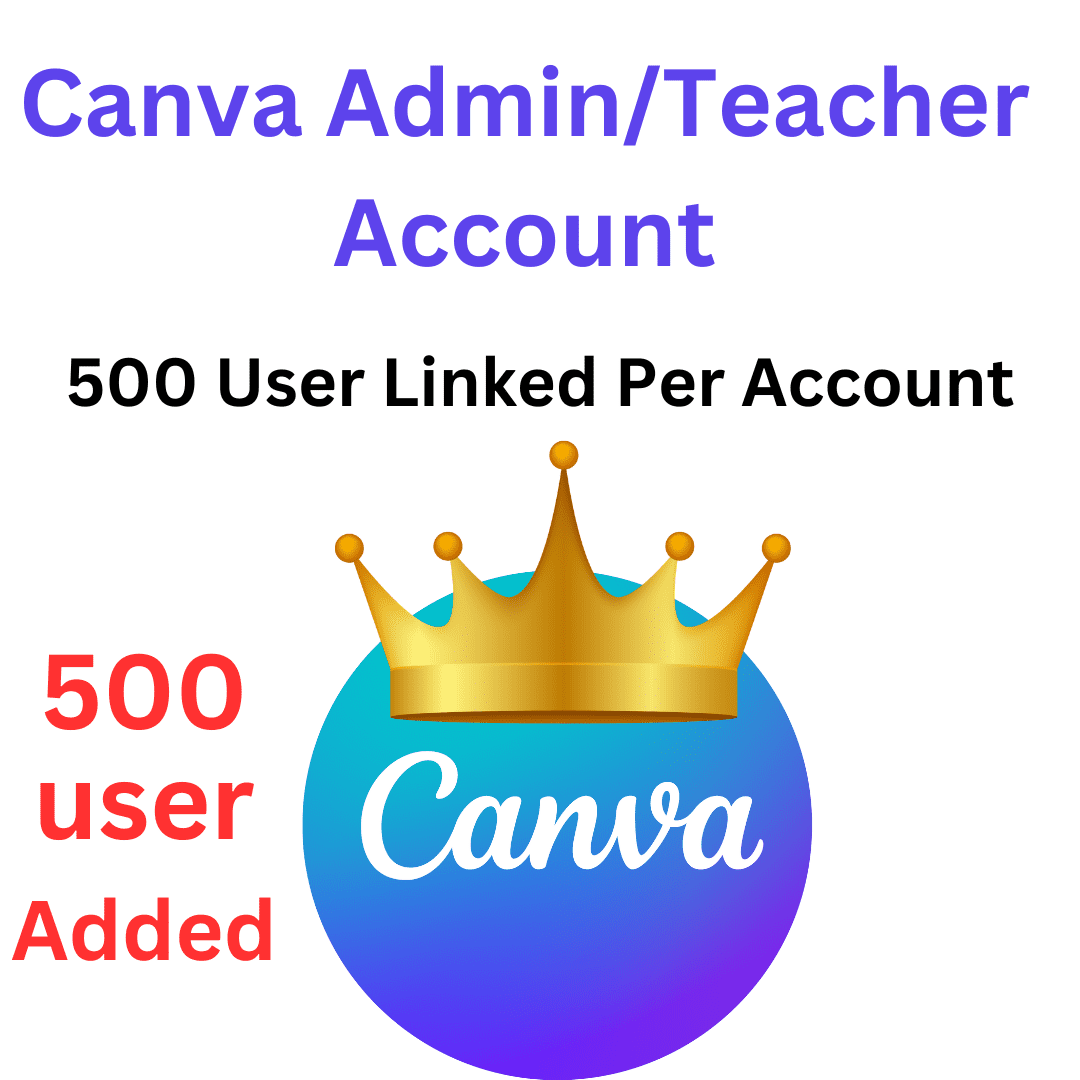 Canva Pro teacher Account – 500 User Added this account