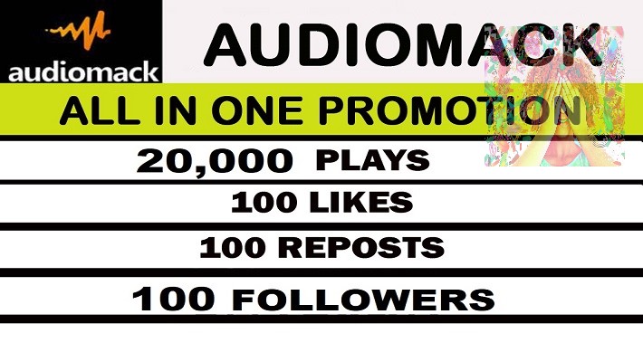 20,000 Audiomack plays with 100 Likes, 100 Reposts, 100 Followers