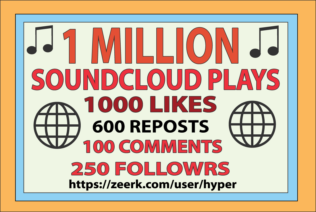 65902,000,000 OR 2M SOUDCLOUD PLAYS, 1800 LIKES, 900 REPOSTS, 120 COMMENTS, 250 FOLLOWERS