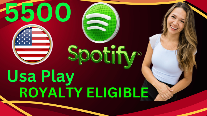 11537You Will Get 7500 Spotify Track Play From Organic Audience