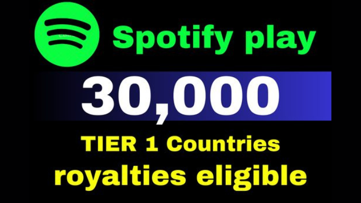 11874Get 10,000 to 11,000 Spotify plays HQ from TIER 1 countries royalties eligible nondrop lifetime guaranteed