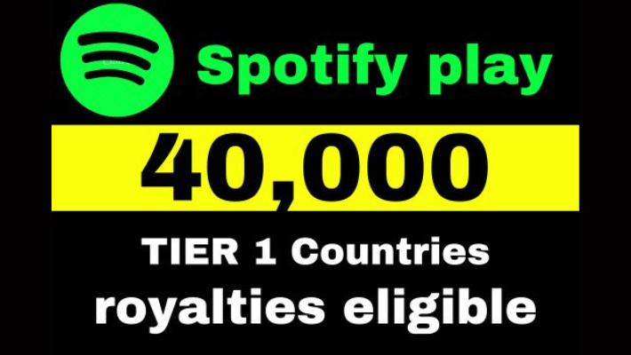 11901Get 10,000 to 11,000 Spotify plays HQ from TIER 1 countries royalties eligible nondrop lifetime guaranteed