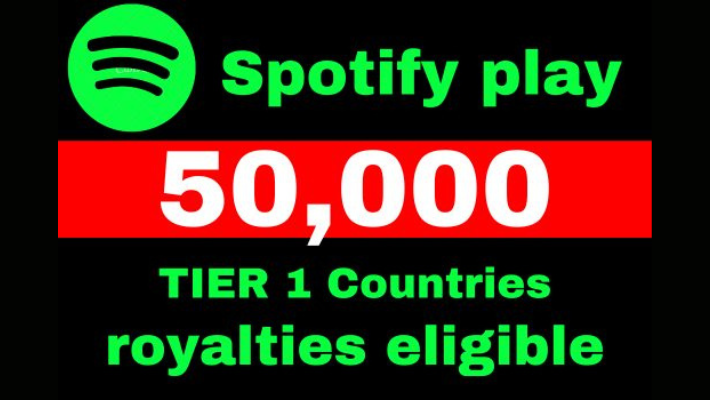 12021Get 10,000 to 11,000 Spotify plays HQ from TIER 1 countries royalties eligible nondrop lifetime guaranteed