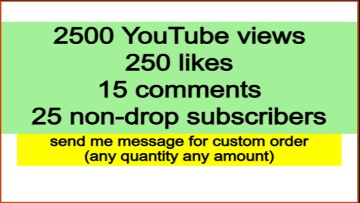 95132500 YouTube views 250 likes 15 comments with 25 non-drop subscribers