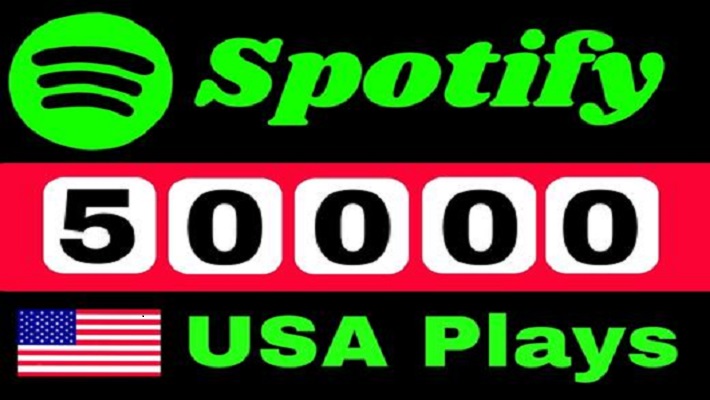 7420provide 50,000 to 55,000 Spotify USA Plays from TIER 1 countries, Real and active users, and Royalties Eligible permanent guaranteed