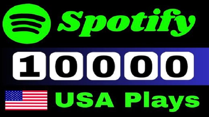 7330provide 50,000 to 55,000 Spotify USA Plays from TIER 1 countries, Real and active users, and Royalties Eligible permanent guaranteed