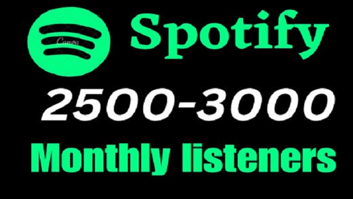 7232Provide 2000 to 2200 USA Spotify monthly listeners premium account active users ROYALTY ELIGIBLE