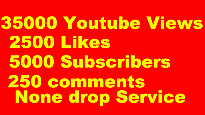 6385Get 750 Subscribers+ 3000 Views+ 1000 Likes+ 25 Comments, Unlimited watch time hours, Full Package.