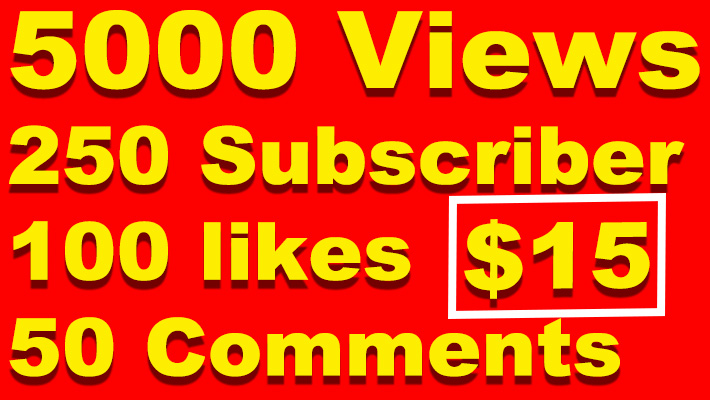 10016Add 35000 Youtube Views+ 2500 Likes+5000 Subscribers+250 comments, None drop Service