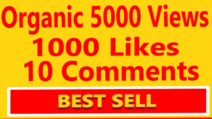 10026Organic 5000 Youtube Views+ 1000 Likes+ 10 Comments | Best Sell