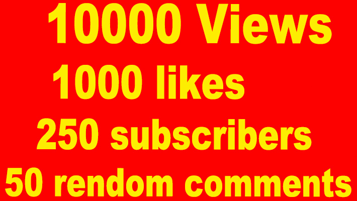 9700Add 1000 Organic Subscribers+ 10000 Views+ 1000 Likes