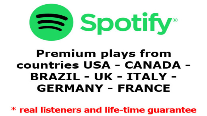 7267Send 20,000 Spotify Stream Premium Plays,TIER 1 countries HQ and Royalties Eligible, lifetime guaranteed