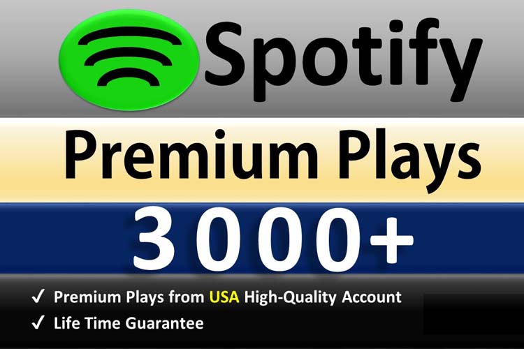 5683Send 20,000 Spotify Stream Premium Plays,TIER 1 countries HQ and Royalties Eligible, lifetime guaranteed