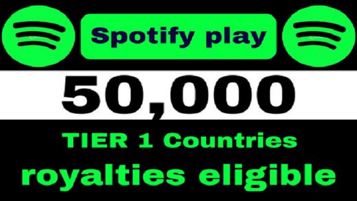 7667Send 20,000 Spotify Stream Premium Plays,TIER 1 countries HQ and Royalties Eligible, lifetime guaranteed