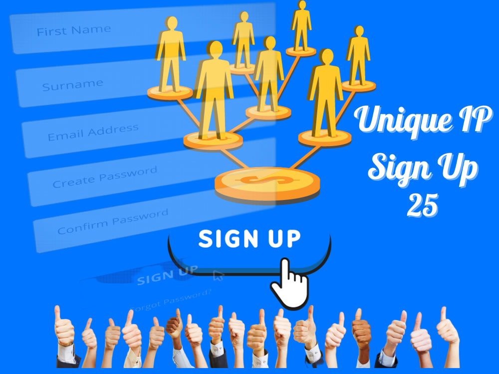 1103110 Unique real USA signups for your websites affiliate or referral link