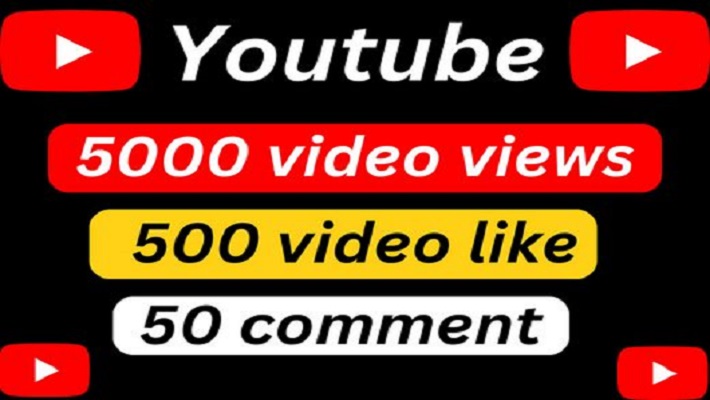 7164Youtube promotion 2000 youtube view + 200 likes + 20 comment permanent