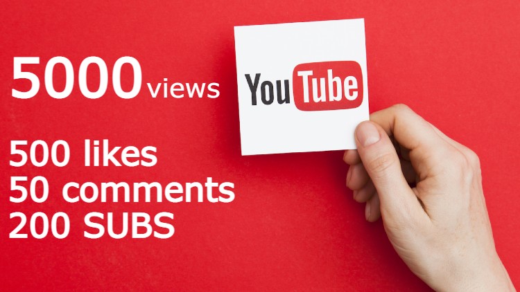 12012Add 2500 YouTube Video Views with 250 likes and 25 comments Lifetime Guarantee