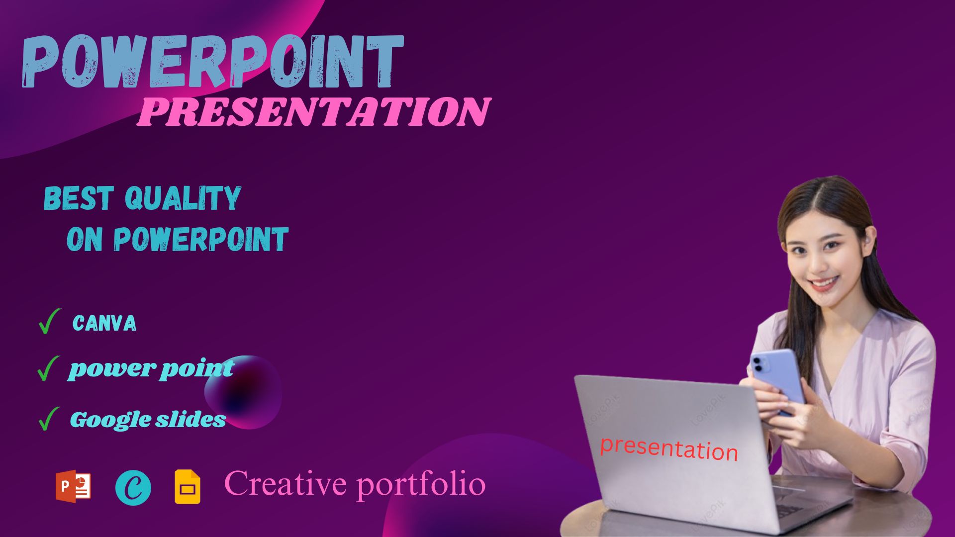 22158*I will provide creative presentation power point and canva design.