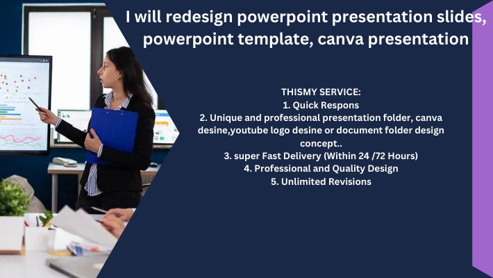 21459I will redesign powerpoint presentation slides, powerpoint template, canva presentatio