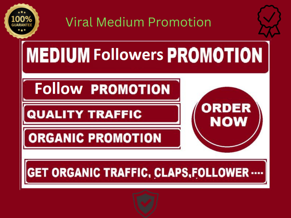 10981organic and permanent 100 followers To your Medium profile