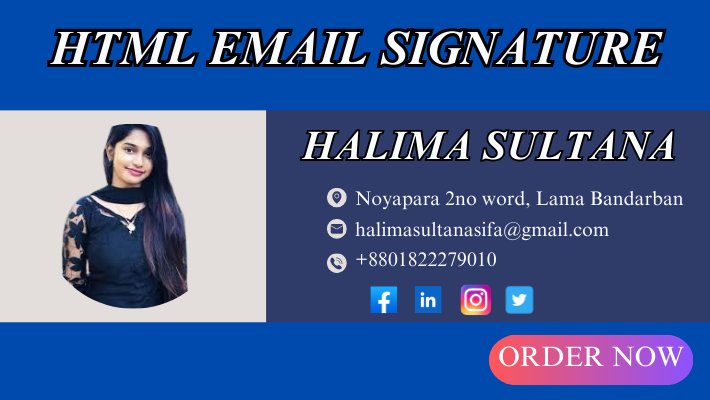 28259I will create HTML email signature or clickable email signature