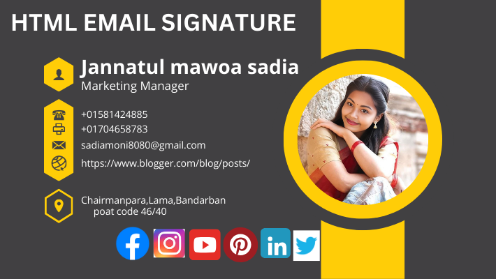 26446I will make clickable HTML email signature for gmail, outlook etc