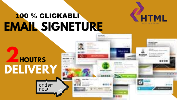 26973I will create  an HTML email signature' , an HTML clickable email signature