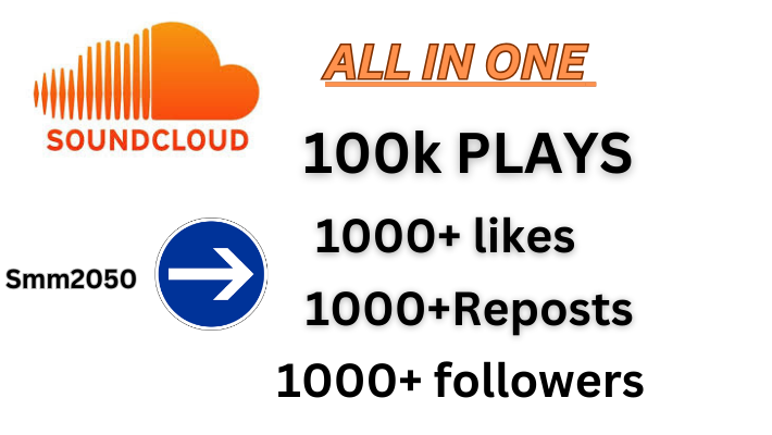 45643You will get 100K SoundCloud PLAYS 1000+ LIKES AND 1000+ Reposts OR 1000+ FOLLOWERS