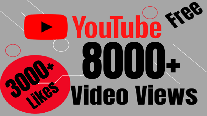 45452I will add 8000+ REAL AND non drop YouTube video views and 3000 Likes Free.