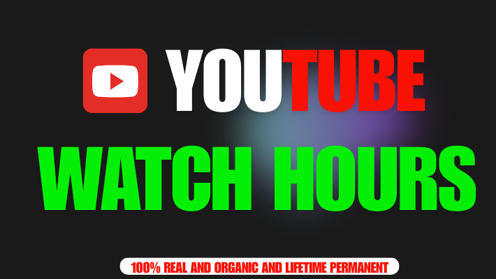 37527I will provide 1000 YouTube watch hours, Non-Drop,100%organic and lifetime permanent