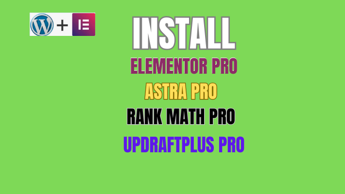 43748I will install Astra Pro Elemento Pro Rank Math Pro and Updraftplus Pro