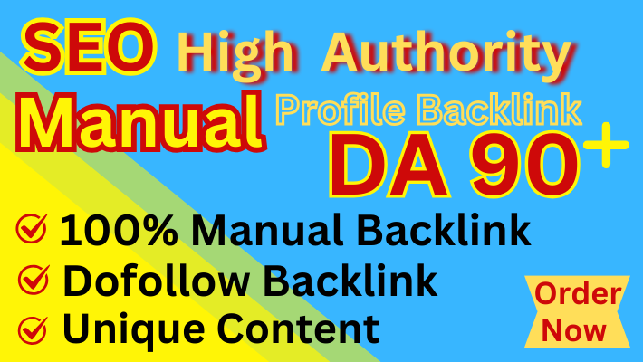 66405I Will MANUALLY Do 80 UNIQUE PR10 SEO BackIinks on DA100 sites Plus Edu Links