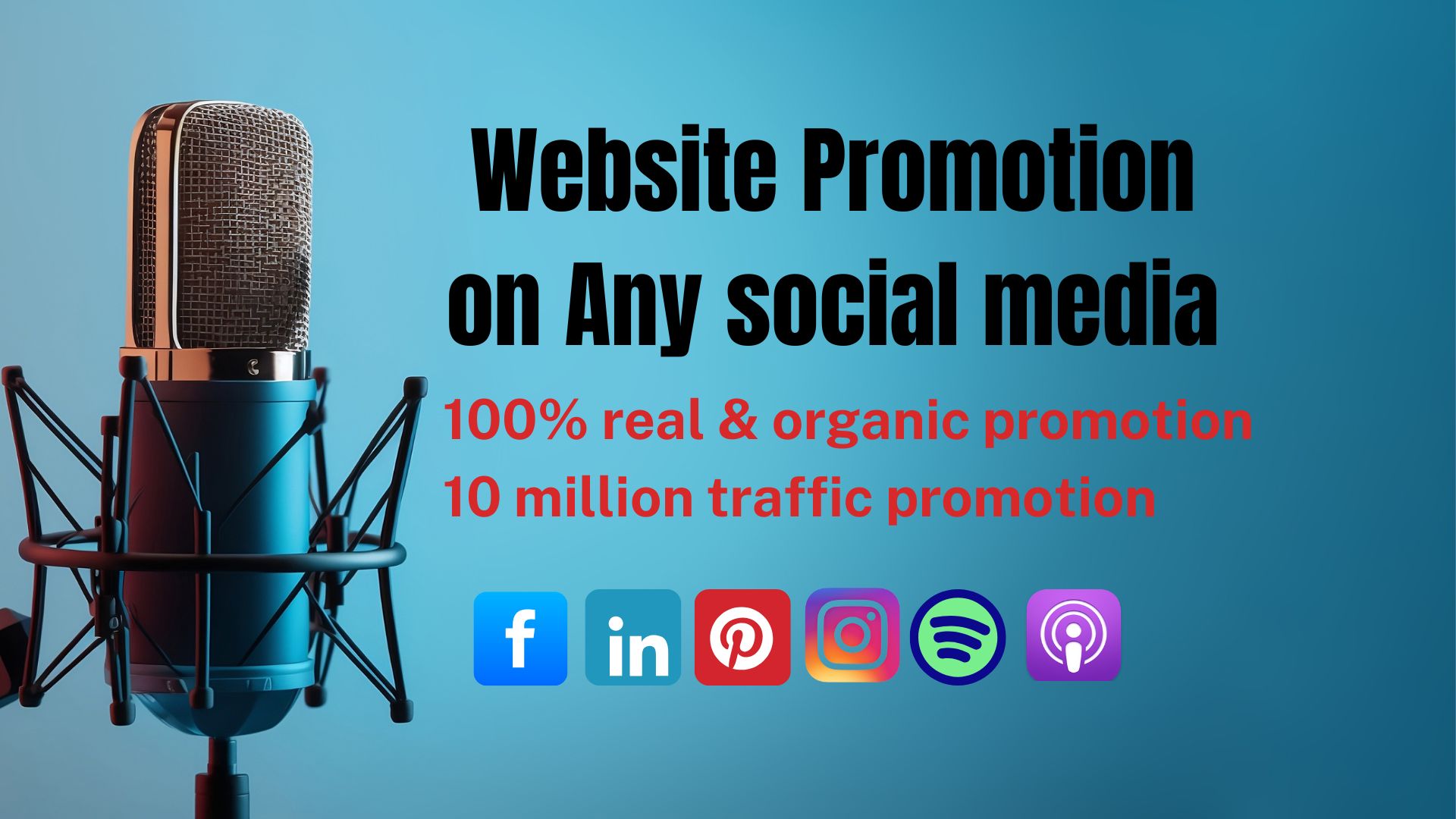 106764I will promote your podcast organically on different social media
