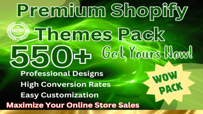 192547550+ Premium Shopify Themes Pack | Maximize Your Online Store Sales