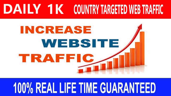 197449Daily 1K+ country target Organic web traffic for grow your website for 30 Days