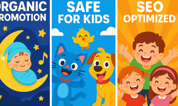 185416I will Promote Your Kids YouTube Channel with Lullabies & Cartoons SEO