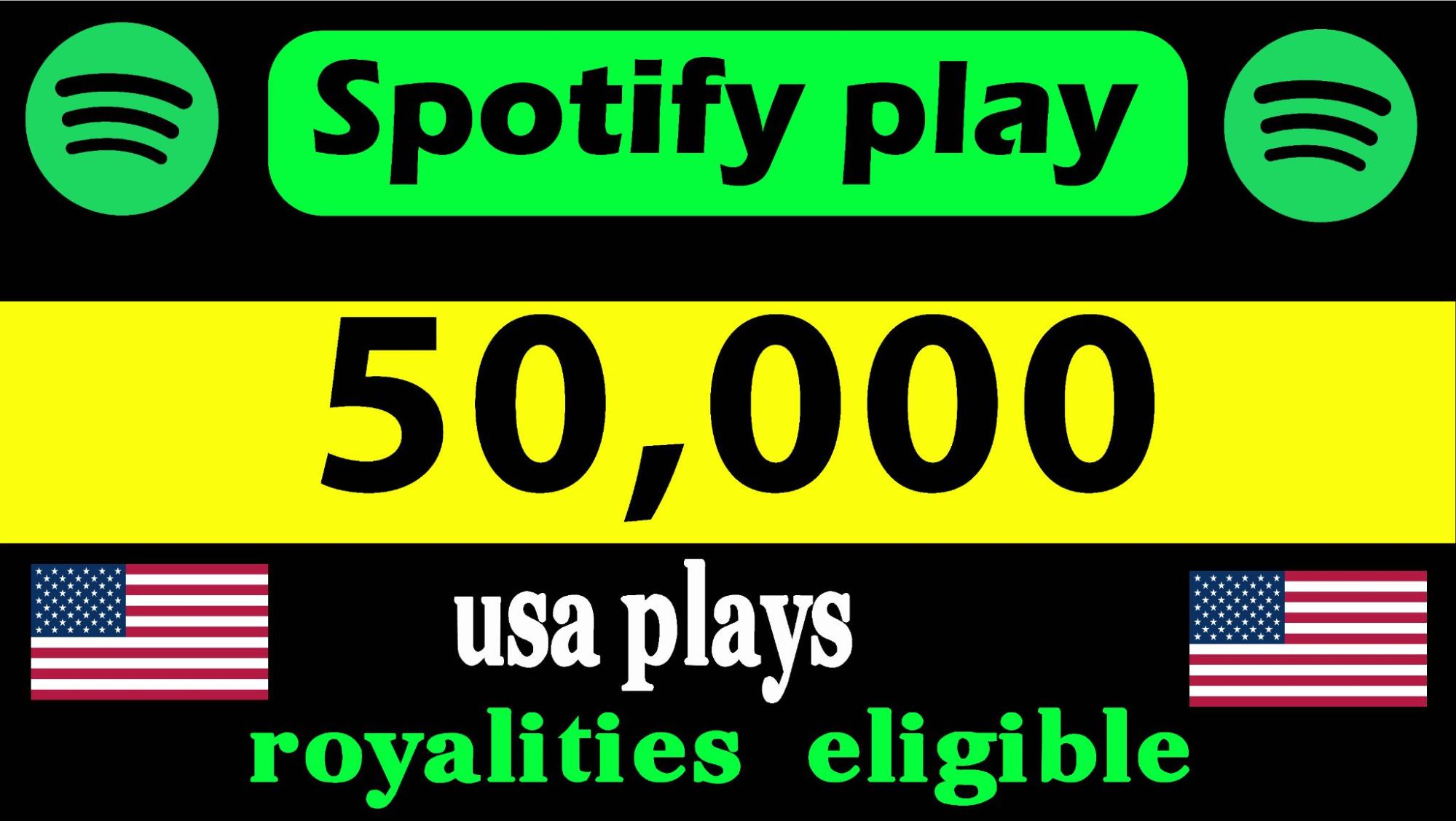 187851I wil provide 20,000Spotify USA Plays from TIER 1 countries, Real and active users, and Royalties Eligible permanent guaraContinue