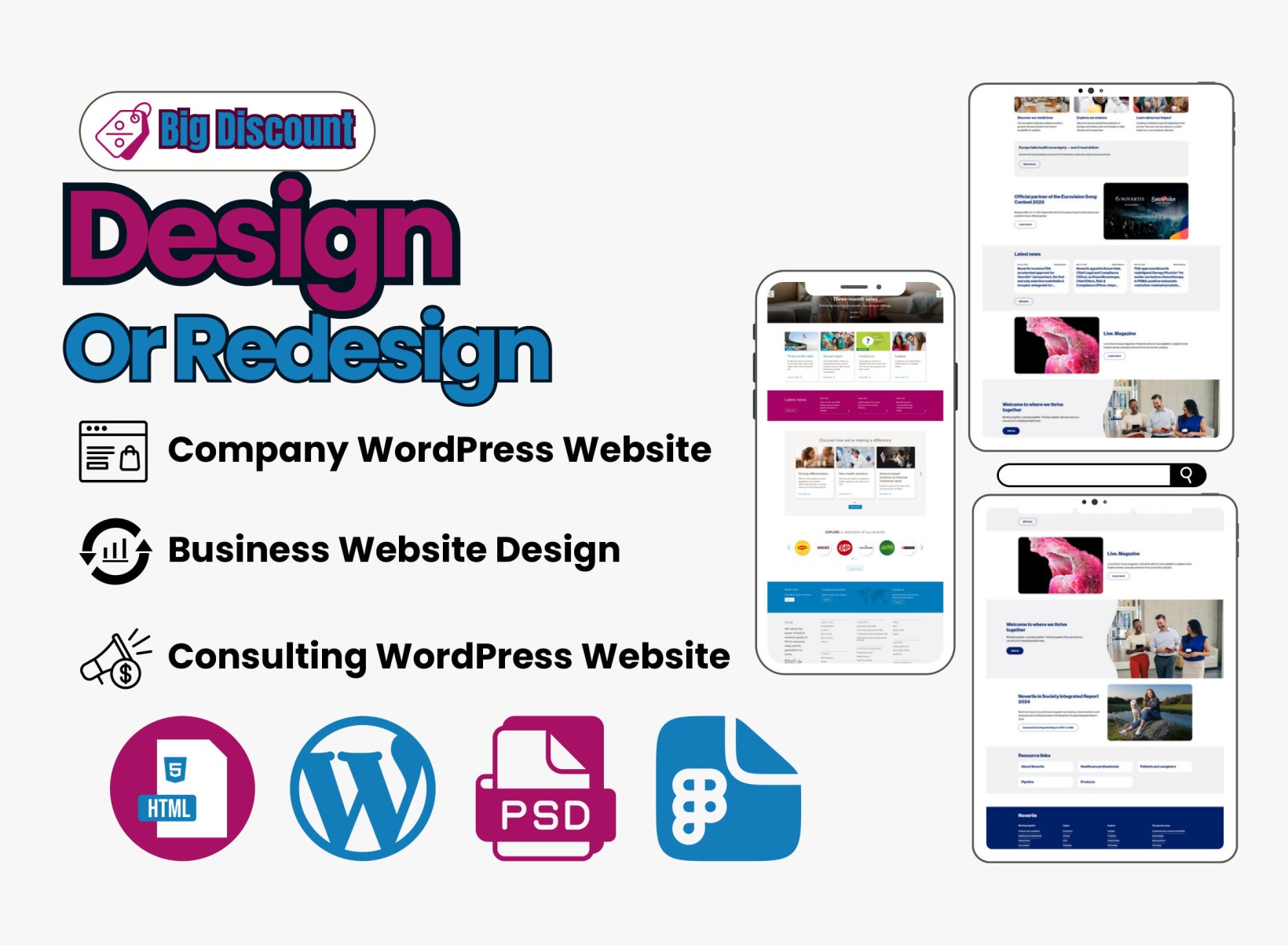 187703I will build wp web with modern website design for your business