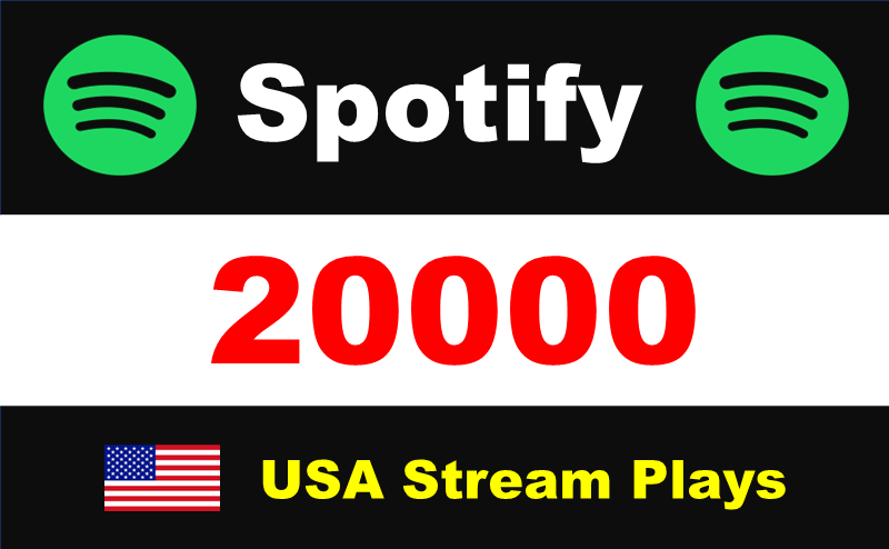 187855Iwill deliver 50,000 to 55,000 Spotify Plays Form TIER 1 countries HQ Account Royalties Eligible lifetime guarantee