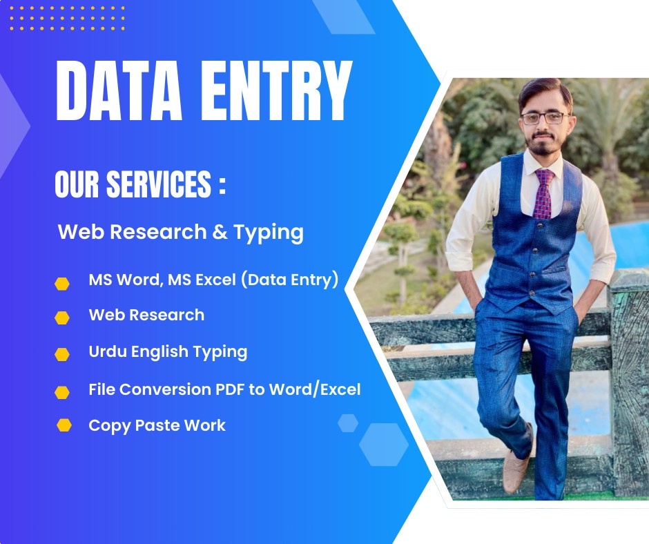 231389I will do accurate and fast data entry, copy paste, web research, and typing work