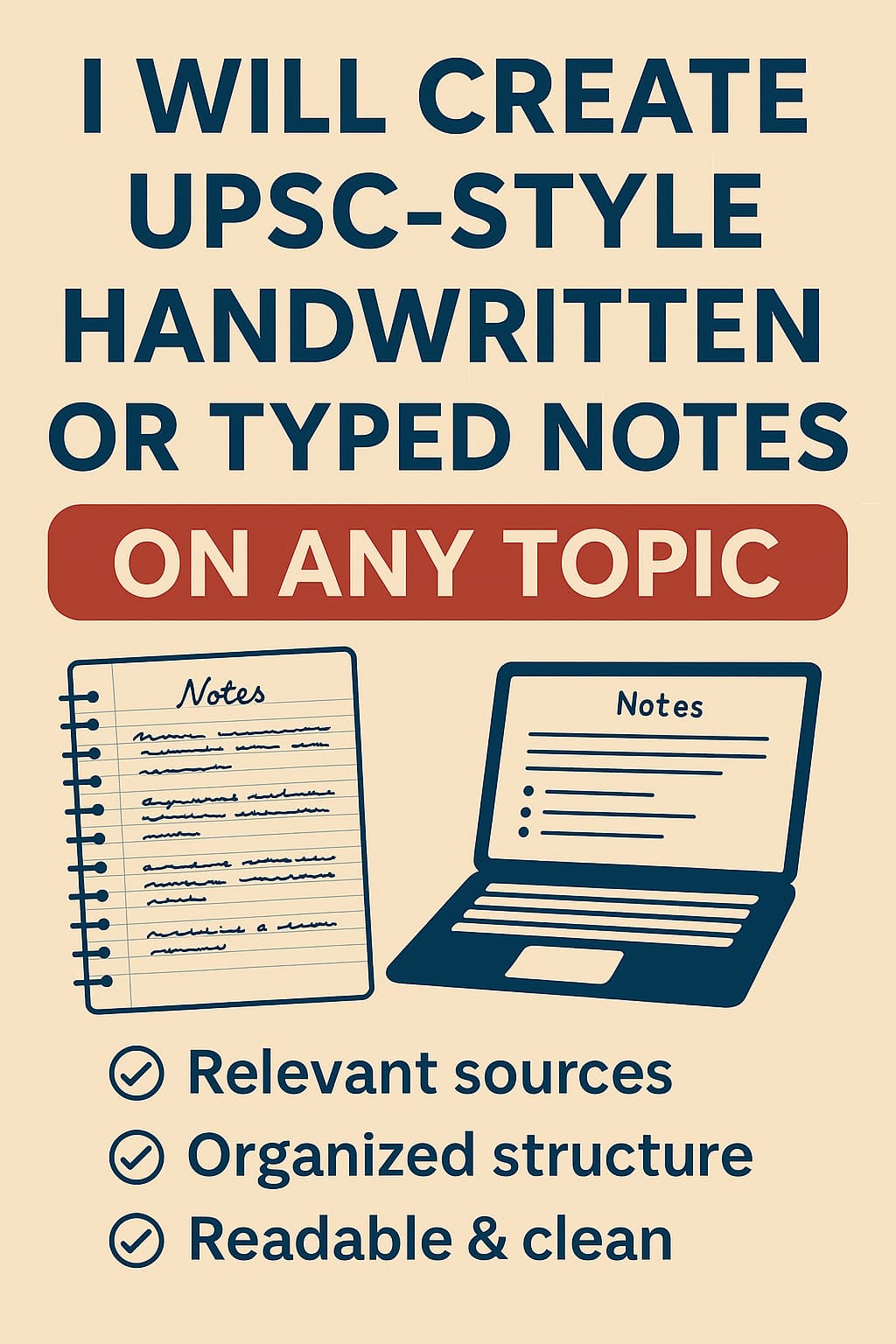 205917I will create UPSC-style handwritten or typed notes on any topic