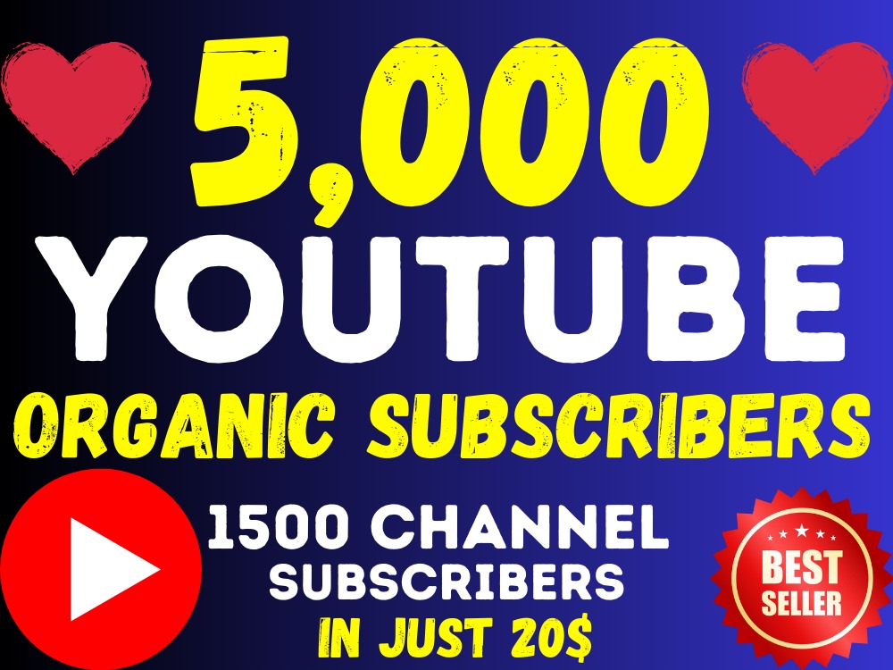 244970You will get 5000 real youtube subscriber | youtube subscribers promotion package