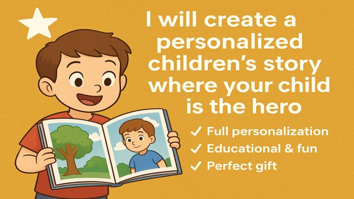 294491I will create a personalized children’s story where your child is the hero