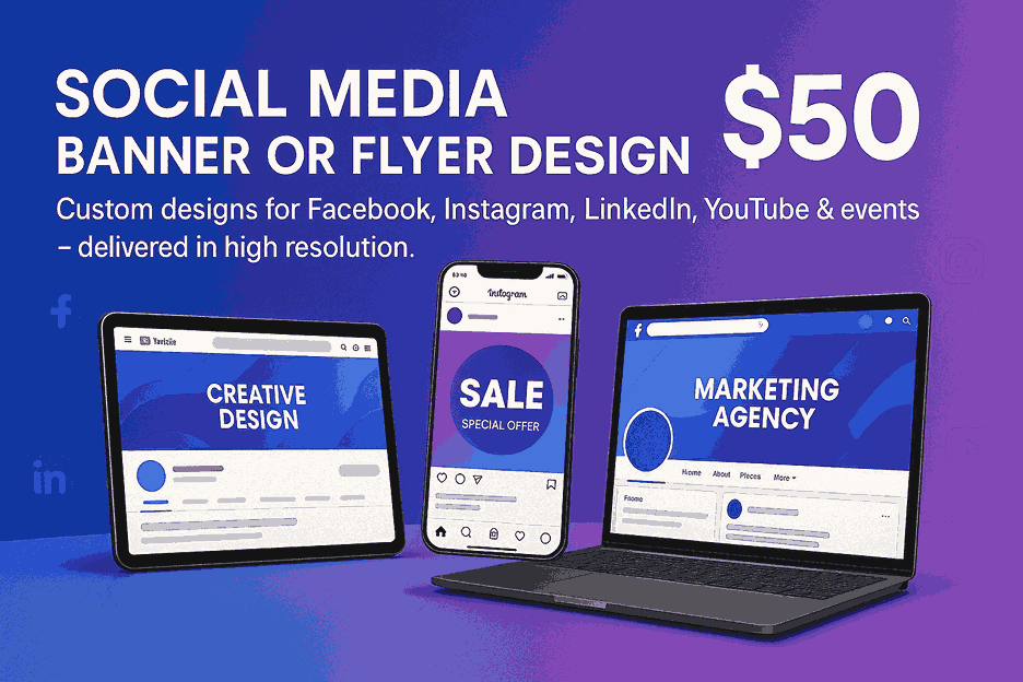 320321Social Media Banner or Flyer Design