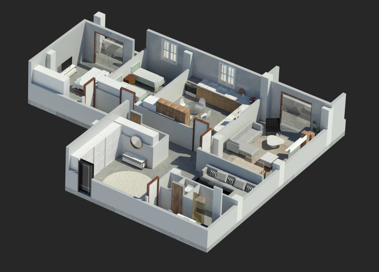 335530I will do a stunning 3d interior design with realistic 3d rendering